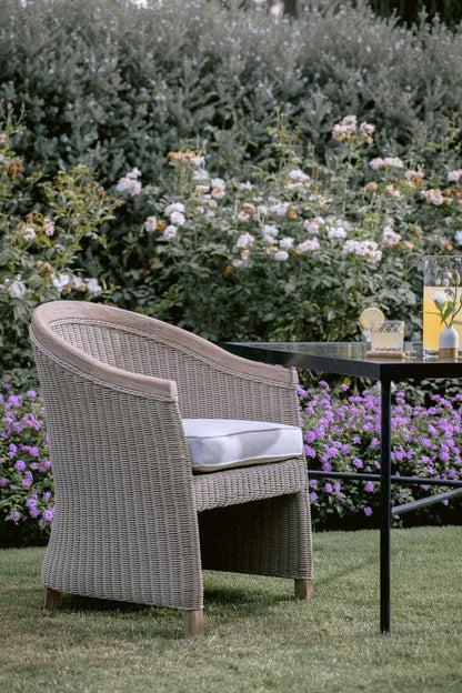 Sunset West - Cambria Dining Chair in Canvas Canvas w/ Self Welt - Light Wood - SW5801-1-CCAN-STKIT view 8