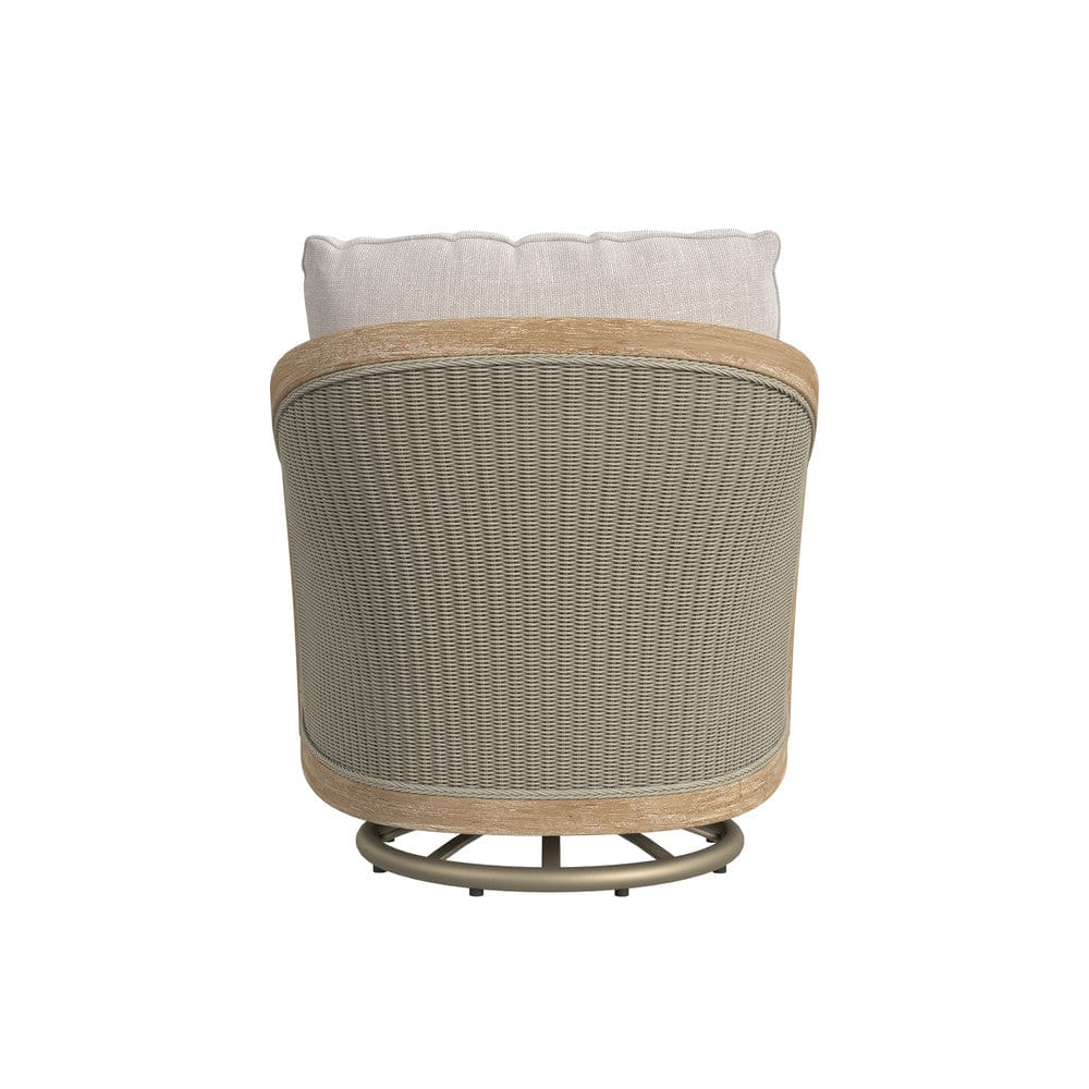 Sunset West - Cambria Swivel Club Chair in Canvas Canvas w/ Self Welt - Light Wood - SW5801-21S-CAN-STKIT view 4