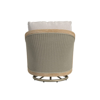 Sunset West - Cambria Swivel Club Chair in Canvas Canvas w/ Self Welt - Light Wood - SW5801-21S-CAN-STKIT view 4