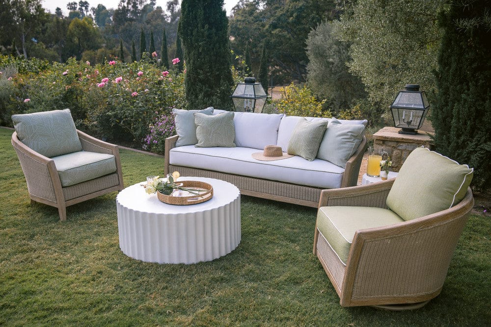 Sunset West - Cambria Swivel Club Chair in Canvas Canvas w/ Self Welt - Light Wood - SW5801-21S-CAN-STKIT view 6