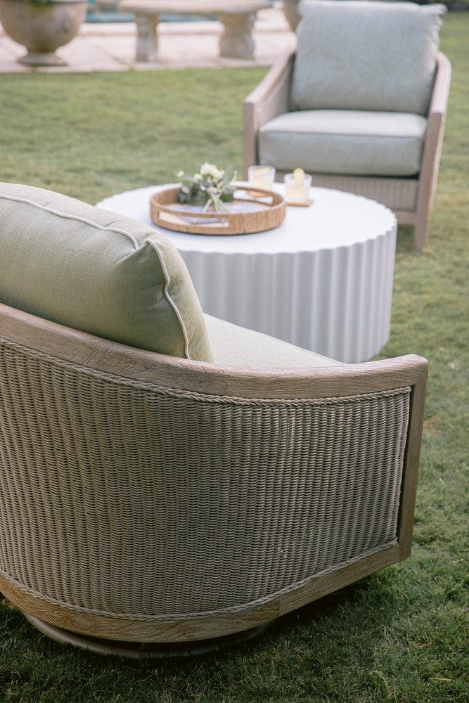 Sunset West - Cambria Swivel Club Chair in Canvas Canvas w/ Self Welt - Light Wood - SW5801-21S-CAN-STKIT view 11
