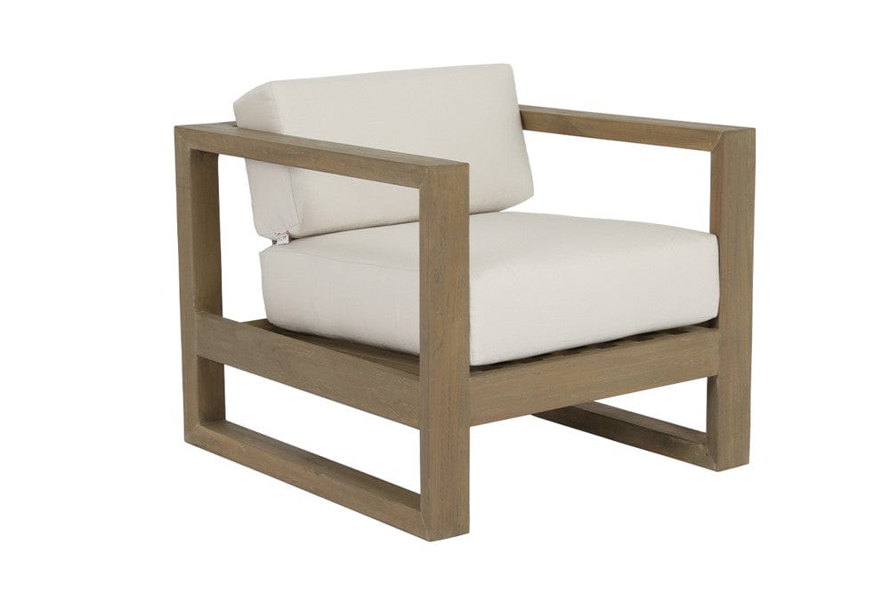 Sunset West - Coastal Teak Club Chair in Canvas Canvas, No Welt - Light Wood - SW5501-21-CCAN-STKIT view 1