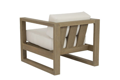 Sunset West - Coastal Teak Club Chair in Canvas Canvas, No Welt - Light Wood - SW5501-21-CCAN-STKIT view 2