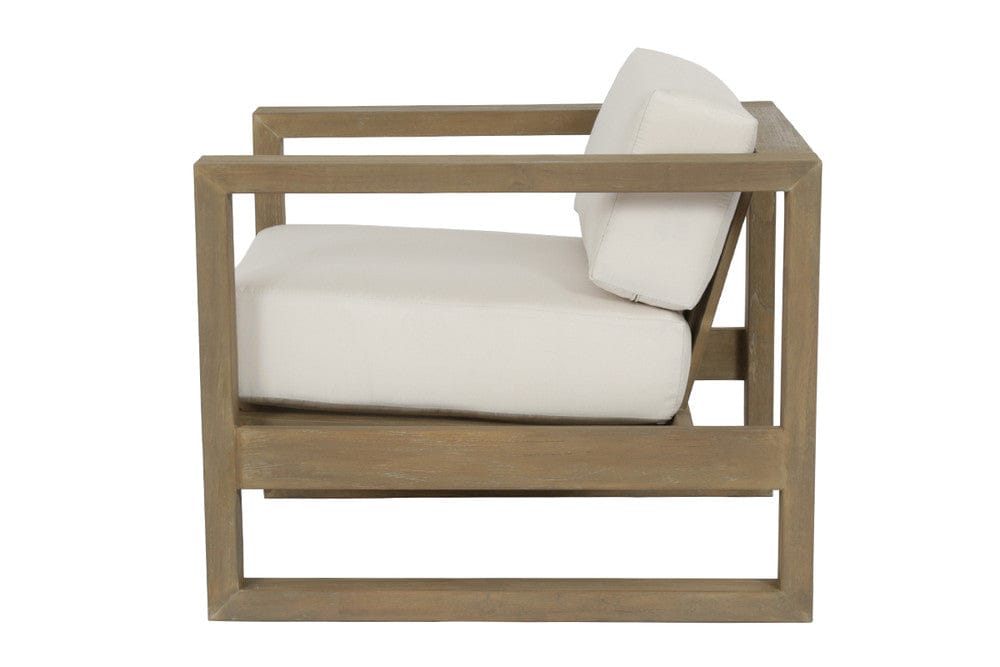 Sunset West - Coastal Teak Club Chair in Canvas Canvas, No Welt - Light Wood - SW5501-21-CCAN-STKIT view 3