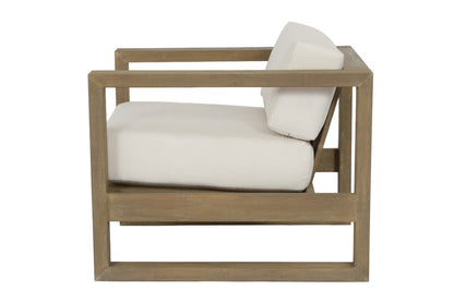 Sunset West - Coastal Teak Club Chair in Canvas Canvas, No Welt - Light Wood - SW5501-21-CCAN-STKIT view 3