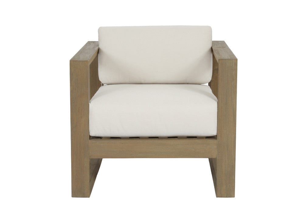 Sunset West - Coastal Teak Club Chair in Canvas Canvas, No Welt - Light Wood - SW5501-21-CCAN-STKIT view 4