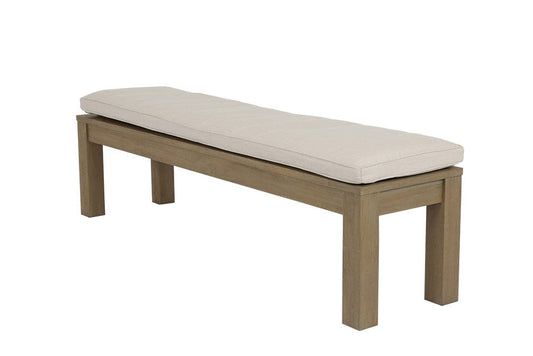 Sunset West - Coastal Teak Dining Bench in Canvas Canvas, No Welt - Light Wood - SW5501-BNC-CAN-STKIT view 1