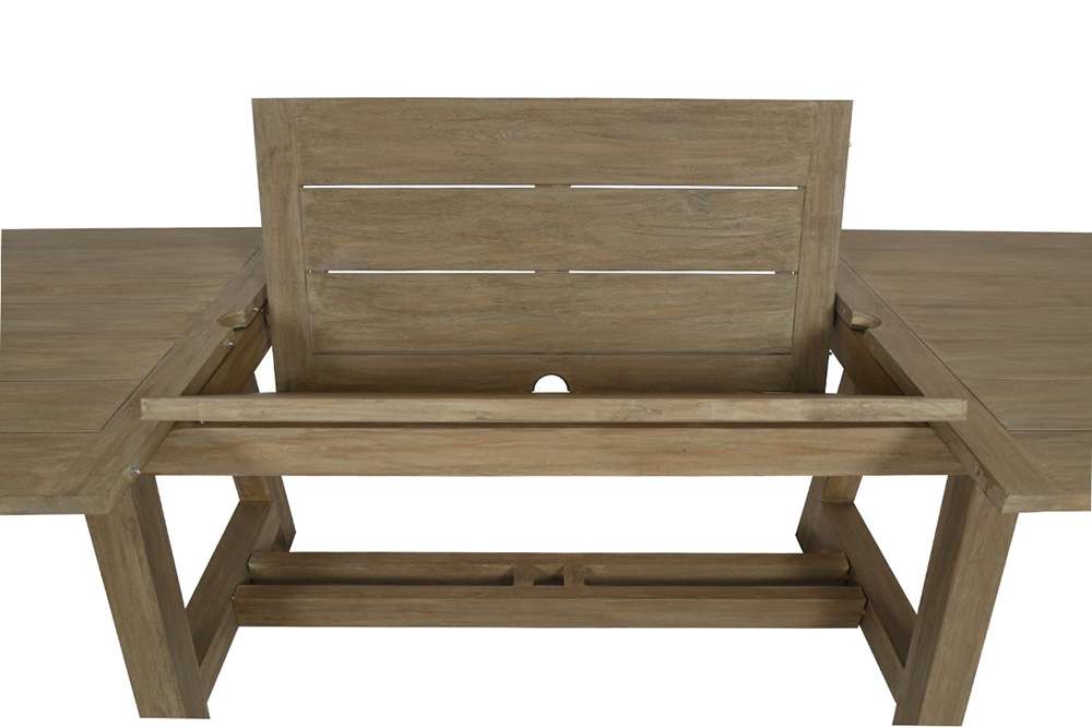 Sunset West - Coastal Teak Dining Table with Leaf Extension - SW5501-T79-118 veiw 3