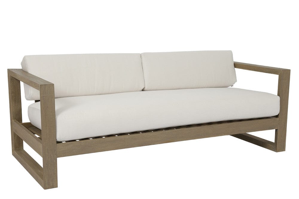 Sunset West - Coastal Teak Sofa in Canvas Canvas, No Welt - Light Wood - SW5501-23-CCAN-STKIT view 1