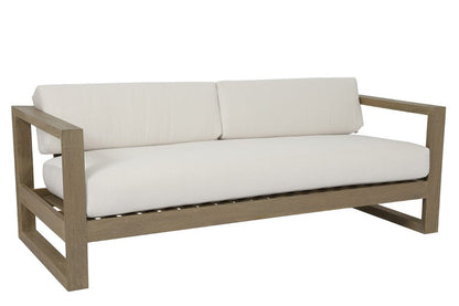 Sunset West - Coastal Teak Sofa in Canvas Canvas, No Welt - Light Wood - SW5501-23-CCAN-STKIT view 1