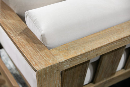 Sunset West - Coastal Teak Sofa in Canvas Canvas, No Welt - Light Wood - SW5501-23-CCAN-STKIT view 4