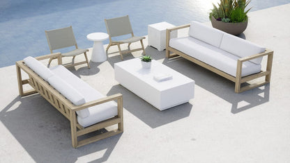 Sunset West - Coastal Teak Sofa in Canvas Canvas, No Welt - Light Wood - SW5501-23-CCAN-STKIT view 5