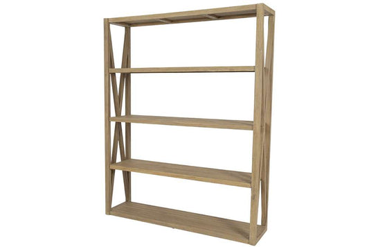Sunset West - Coastal Teak X Bookcase - SW5501-XBK veiw 1