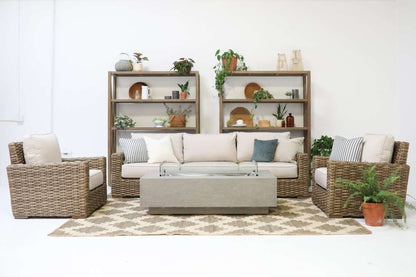 Sunset West - Coastal Teak X Bookcase - SW5501-XBK veiw 2