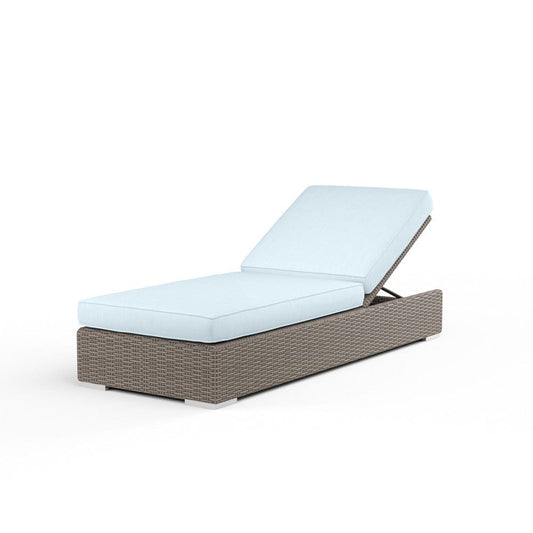 Sunset West - Coronado Adjustable Chaise in Canvas Skyline w/ Self Welt - Browns - SW2101-9-14091 view 1