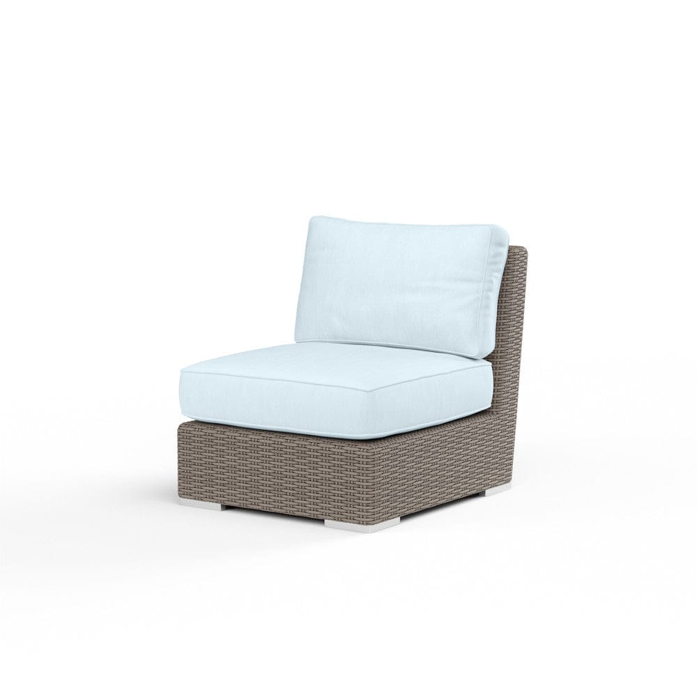 Sunset West - Coronado Armless Club Chair in Canvas Skyline w/ Self Welt - Browns - SW2101-AC-14091 view 1
