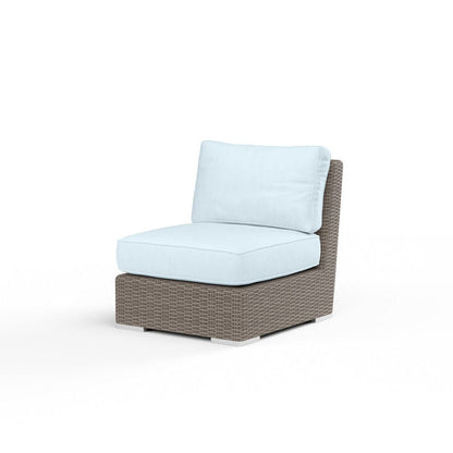 Sunset West - Coronado Armless Club Chair in Canvas Skyline w/ Self Welt - Browns - SW2101-AC-14091 view 1