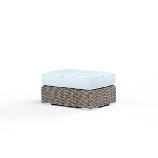 Sunset West - Coronado Ottoman in Canvas Skyline w/ Self Welt - Browns - SW2101-OTT-14091 view 1