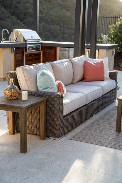 Sunset West - Coronado Sofa in Canvas Skyline w/ Self Welt - Browns - SW2101-23-14091 view 4