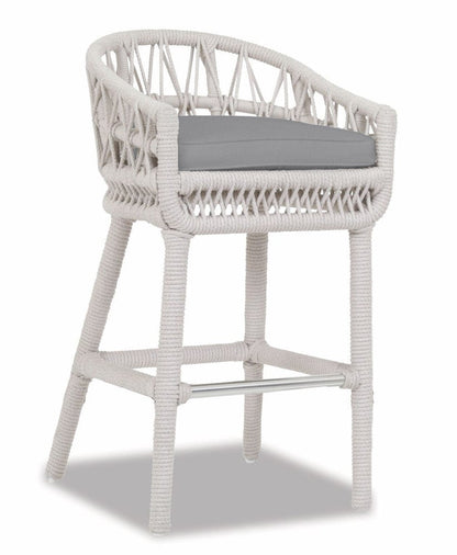 Sunset West - Dana Rope Bar Stool in Canvas Granite w/ Self Welt - Whites/Creams/Beiges - SW4301-7B-5402 view 1