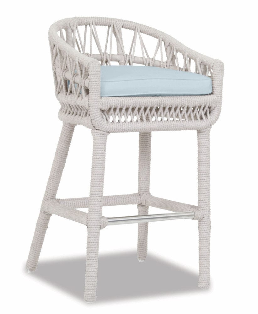 Sunset West - Dana Rope Bar Stool in Canvas Skyline w/ Self Welt - Whites/Creams/Beiges - SW4301-7B-14091 view 1
