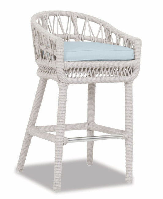 Sunset West - Dana Rope Bar Stool in Canvas Skyline w/ Self Welt - Whites/Creams/Beiges - SW4301-7B-14091 view 1