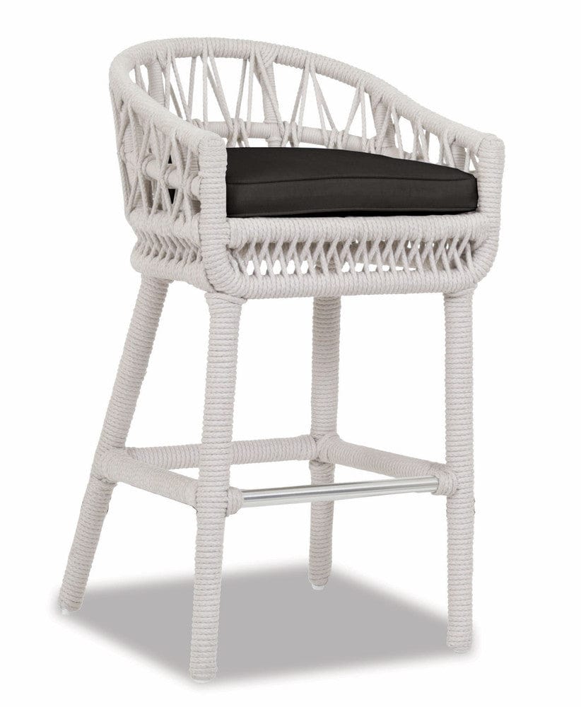 Sunset West - Dana Rope Bar Stool in Spectrum Carbon w/ Self Welt - Whites/Creams/Beiges - SW4301-7B-48085 view 1
