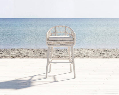 Sunset West - Dana Rope Bar Stool in Spectrum Carbon w/ Self Welt - Whites/Creams/Beiges - SW4301-7B-48085 view 3