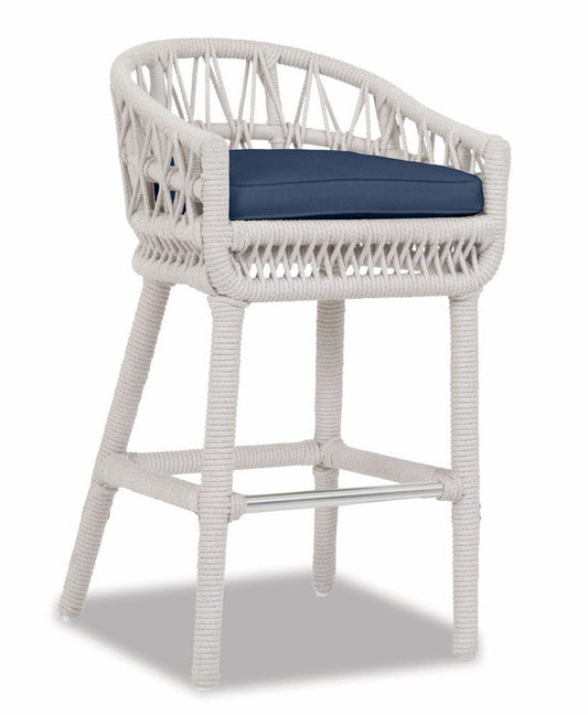 Sunset West - Dana Rope Bar Stool in Spectrum Indigo w/ Self Welt - Whites/Creams/Beiges - SW4301-7B-48080 view 1