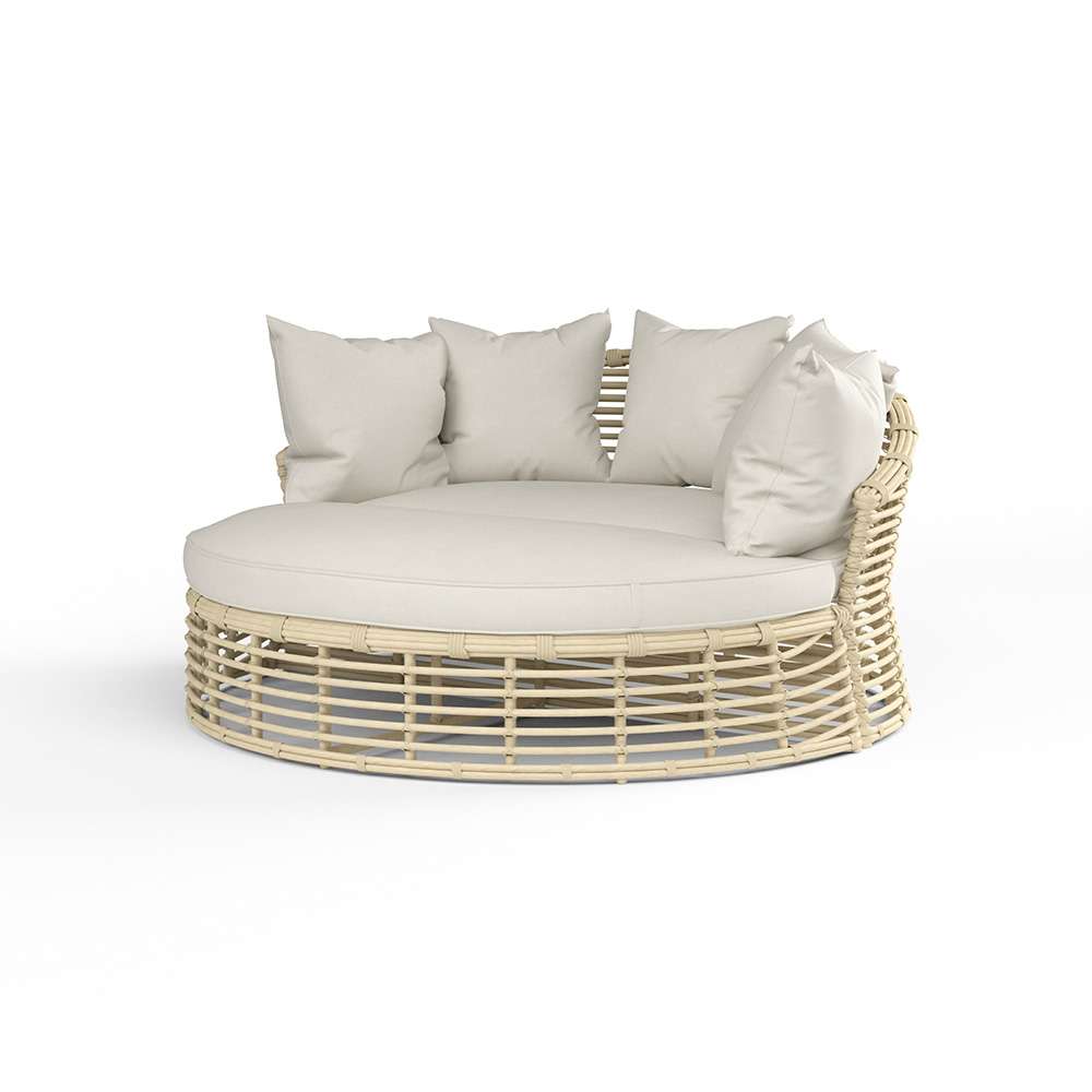 Sunset West - Farro Round Daybed in Canvas Canvas w/ Self Welt - SW1095-99OT-CC-STKIT veiw 1