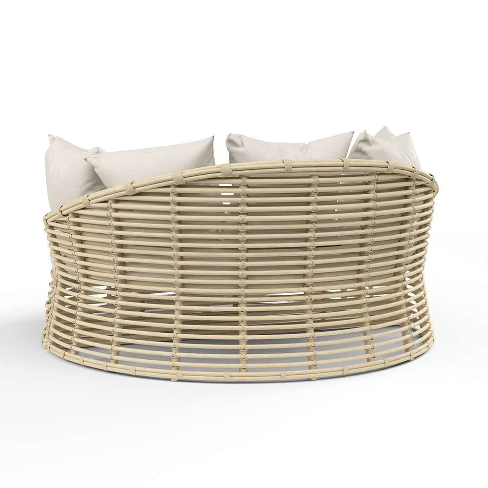 Sunset West - Farro Round Daybed in Canvas Canvas w/ Self Welt - SW1095-99OT-CC-STKIT veiw 2