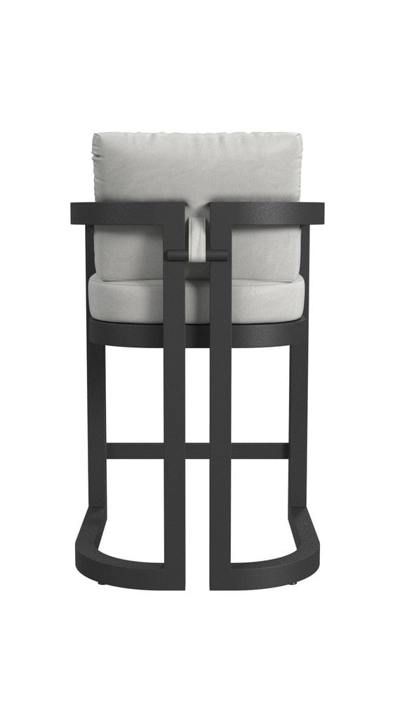 Sunset West - Malibu Barstool in Cast Silver, No Welt - Blacks - SW7101-7B-SLVR-STKIT view 4
