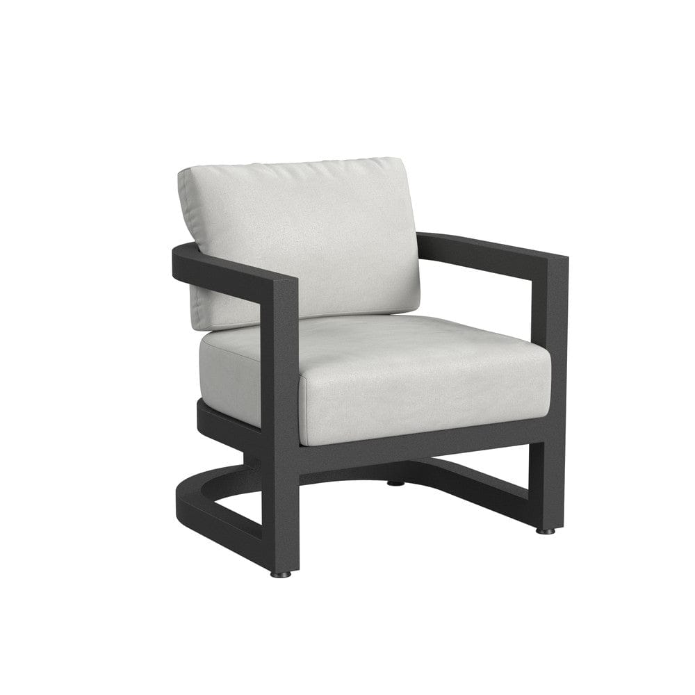 Sunset West - Malibu Club Chair in Cast Silver, No Welt - Blacks - SW7101-21-SLVR-STKIT view 1