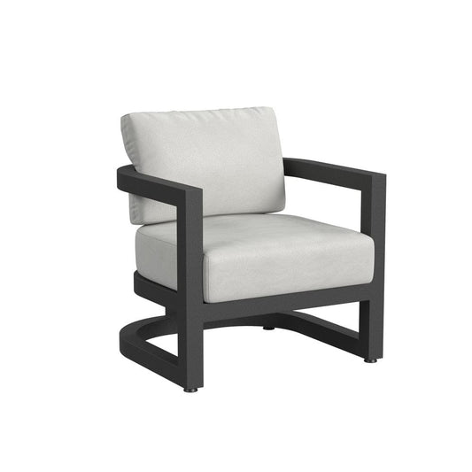 Sunset West - Malibu Club Chair in Cast Silver, No Welt - Blacks - SW7101-21-SLVR-STKIT view 1