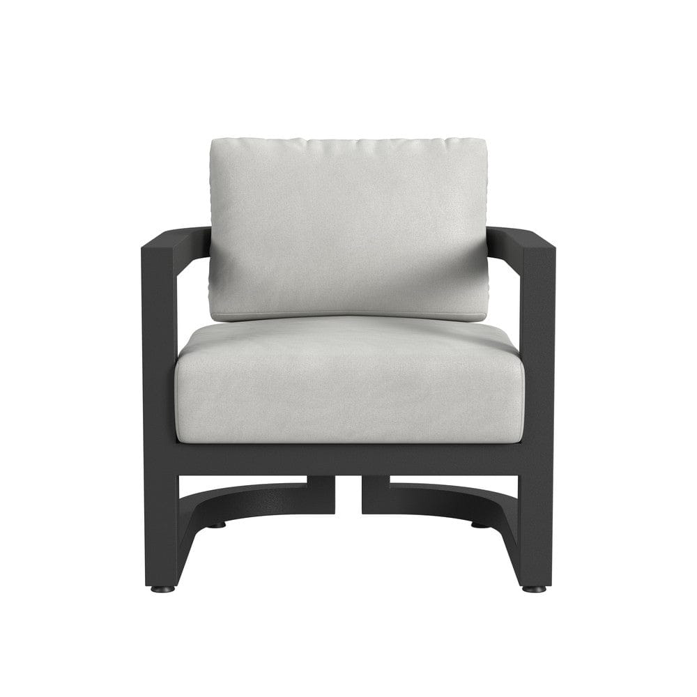 Sunset West - Malibu Club Chair in Cast Silver, No Welt - Blacks - SW7101-21-SLVR-STKIT view 2
