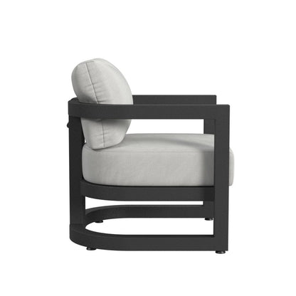 Sunset West - Malibu Club Chair in Cast Silver, No Welt - Blacks - SW7101-21-SLVR-STKIT view 3