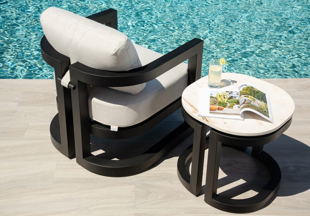 Sunset West - Malibu Club Chair in Cast Silver, No Welt - Blacks - SW7101-21-SLVR-STKIT view 7