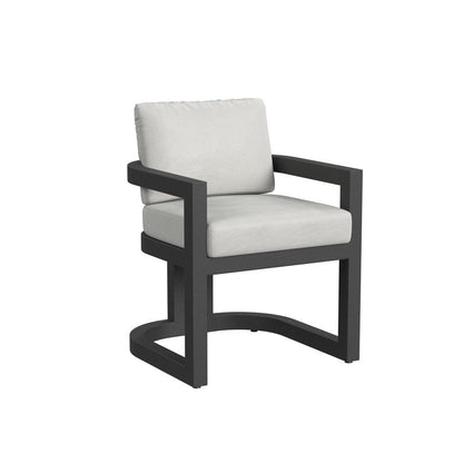 Sunset West - Malibu Dining Chair in Cast Silver, No Welt - Blacks - SW7101-1-SLVR-STKIT view 1