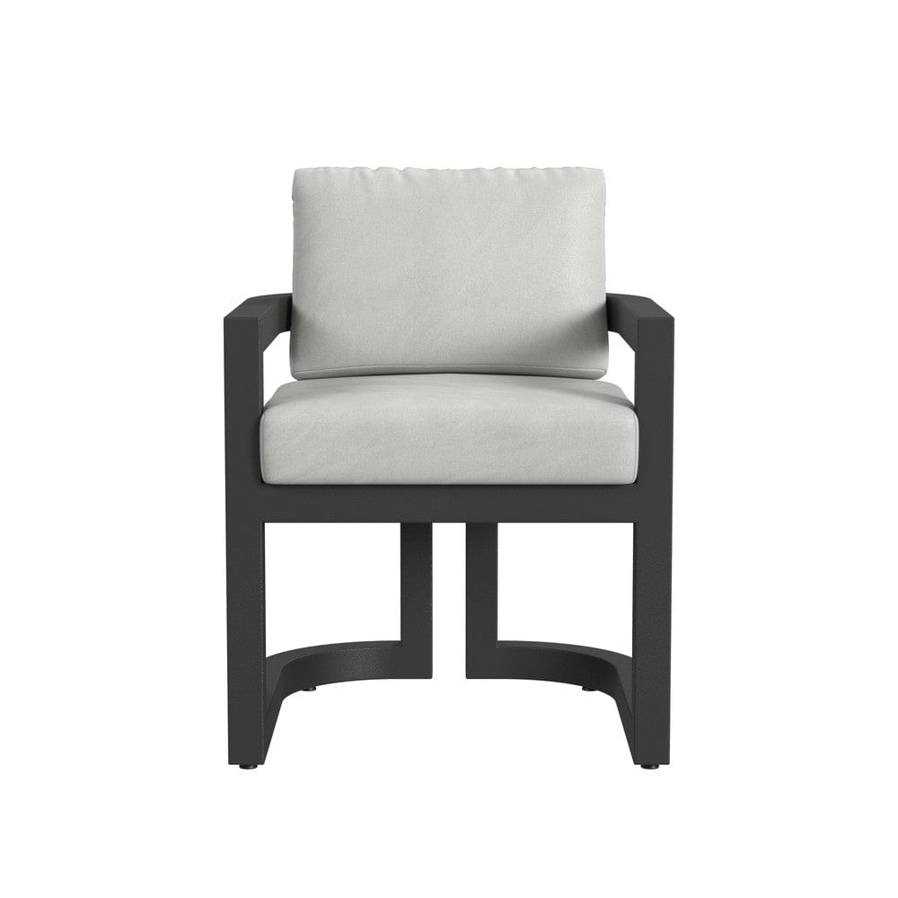 Sunset West - Malibu Dining Chair in Cast Silver, No Welt - Blacks - SW7101-1-SLVR-STKIT view 2