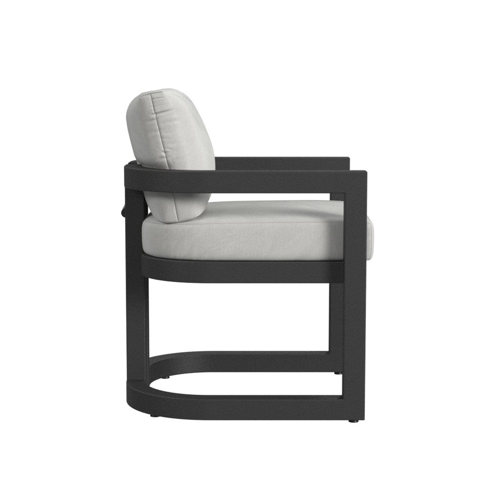 Sunset West - Malibu Dining Chair in Cast Silver, No Welt - Blacks - SW7101-1-SLVR-STKIT view 3