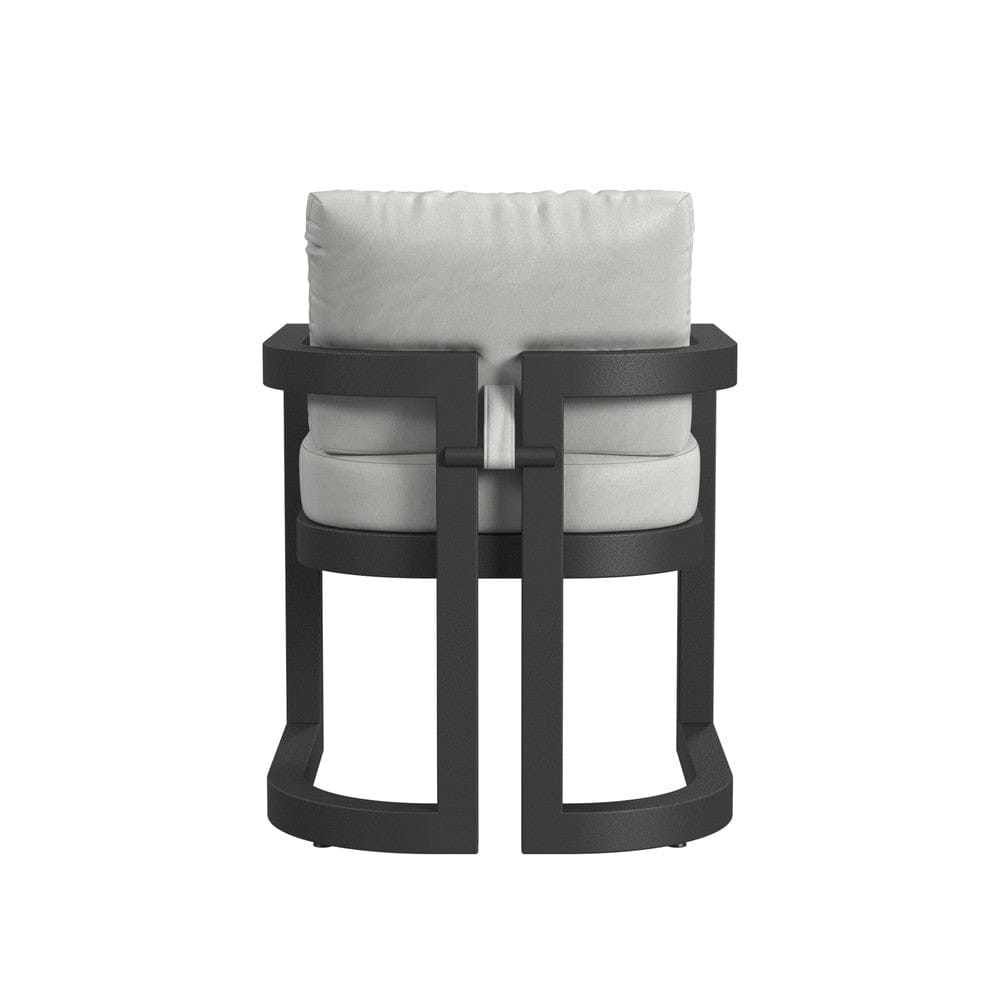 Sunset West - Malibu Dining Chair in Cast Silver, No Welt - Blacks - SW7101-1-SLVR-STKIT view 4