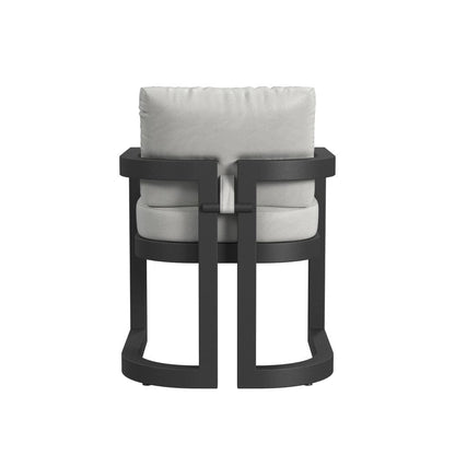 Sunset West - Malibu Dining Chair in Cast Silver, No Welt - Blacks - SW7101-1-SLVR-STKIT view 4