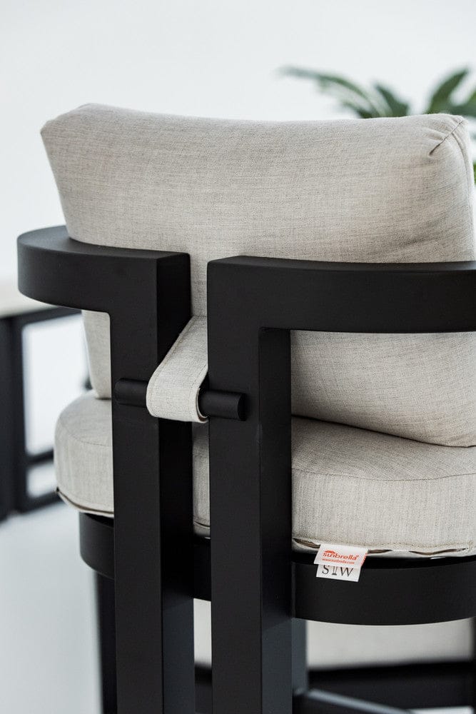 Sunset West - Malibu Dining Chair in Cast Silver, No Welt - Blacks - SW7101-1-SLVR-STKIT view 6