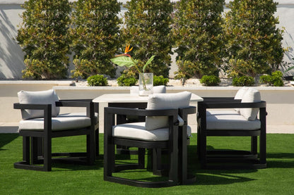 Sunset West - Malibu Dining Chair in Cast Silver, No Welt - Blacks - SW7101-1-SLVR-STKIT view 10