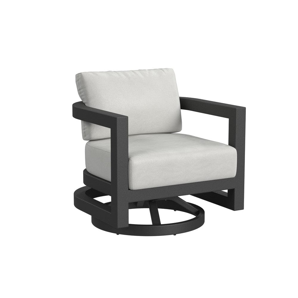 Sunset West - Malibu Swivel Chair in Cast Silver, No Welt - Blacks - SW7101-21S-SLV-STKIT view 1