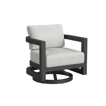 Sunset West - Malibu Swivel Chair in Cast Silver, No Welt - Blacks - SW7101-21S-SLV-STKIT view 1