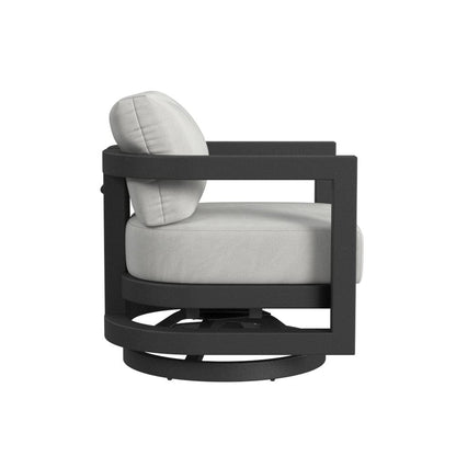 Sunset West - Malibu Swivel Chair in Cast Silver, No Welt - Blacks - SW7101-21S-SLV-STKIT view 3