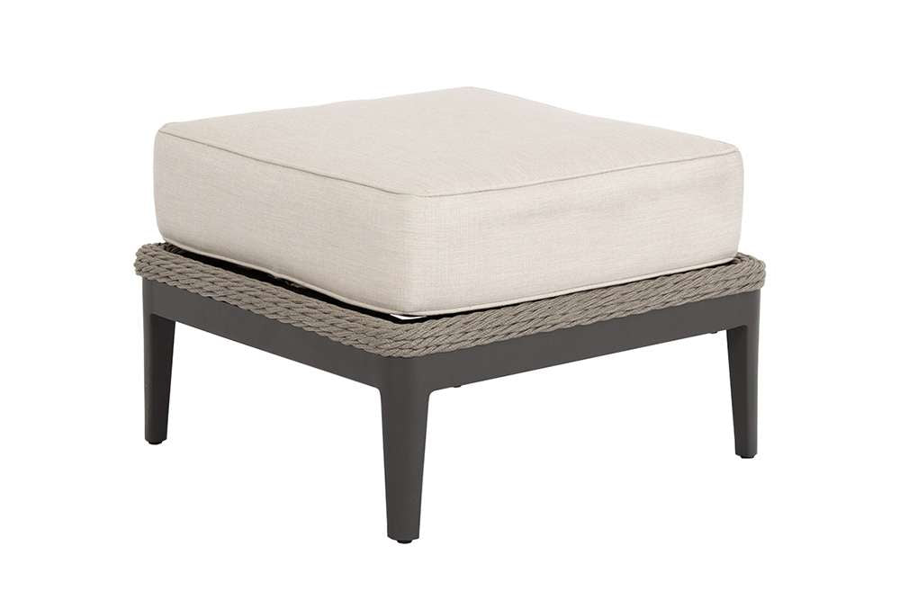 Sunset West - Marbella Ottoman in Dupione Celeste, No Welt - SW4501-OTT-8067 veiw 1