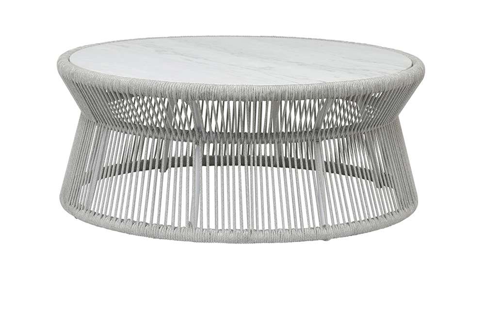 Sunset West - Miami Coffee Table with Honed Cararra Marble Top - SW4401-CT veiw 1