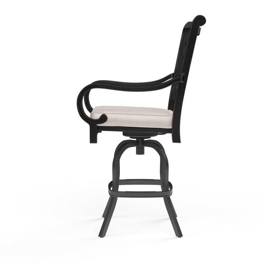 Sunset West - Monterey Barstool in Canvas Natural w/ Self Welt - SW3001-7B-5404 view 2